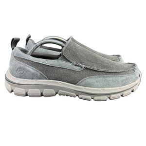 Skechers Palmero Matthis Charcoal Grey Slip On Casual Shoes Men's Sz 8.5-9.5 EE